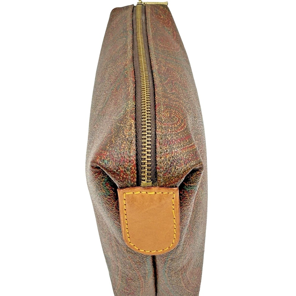 Authentic Etro Paisley Cosmetic Bag Italy Multicolor Makeup Pouch Zip Clutch - Picture 11 of 16